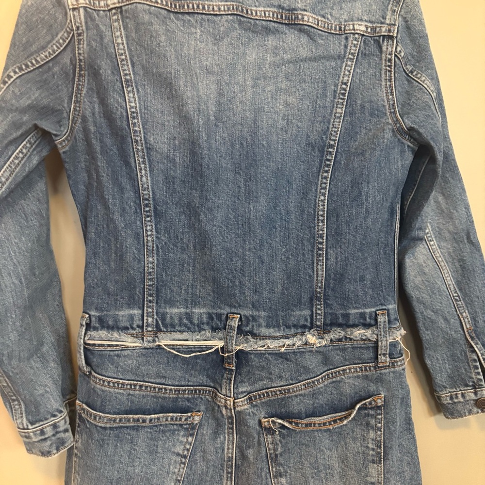 Lucky ReMade Denim Trucker Dress - size S - Picture 6 of 9